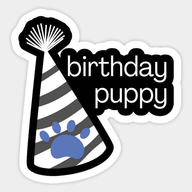 birthday puppy Sticker by Meow Meow Designs